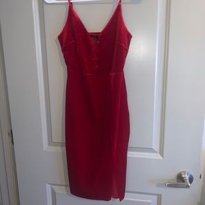 Red velvet kid dress